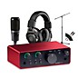 Focusrite Scarlett Solo Gen 4 with Audio-Technica Microphone & Sterling Studio Headphone Package (Stand & Cable Included) thumbnail