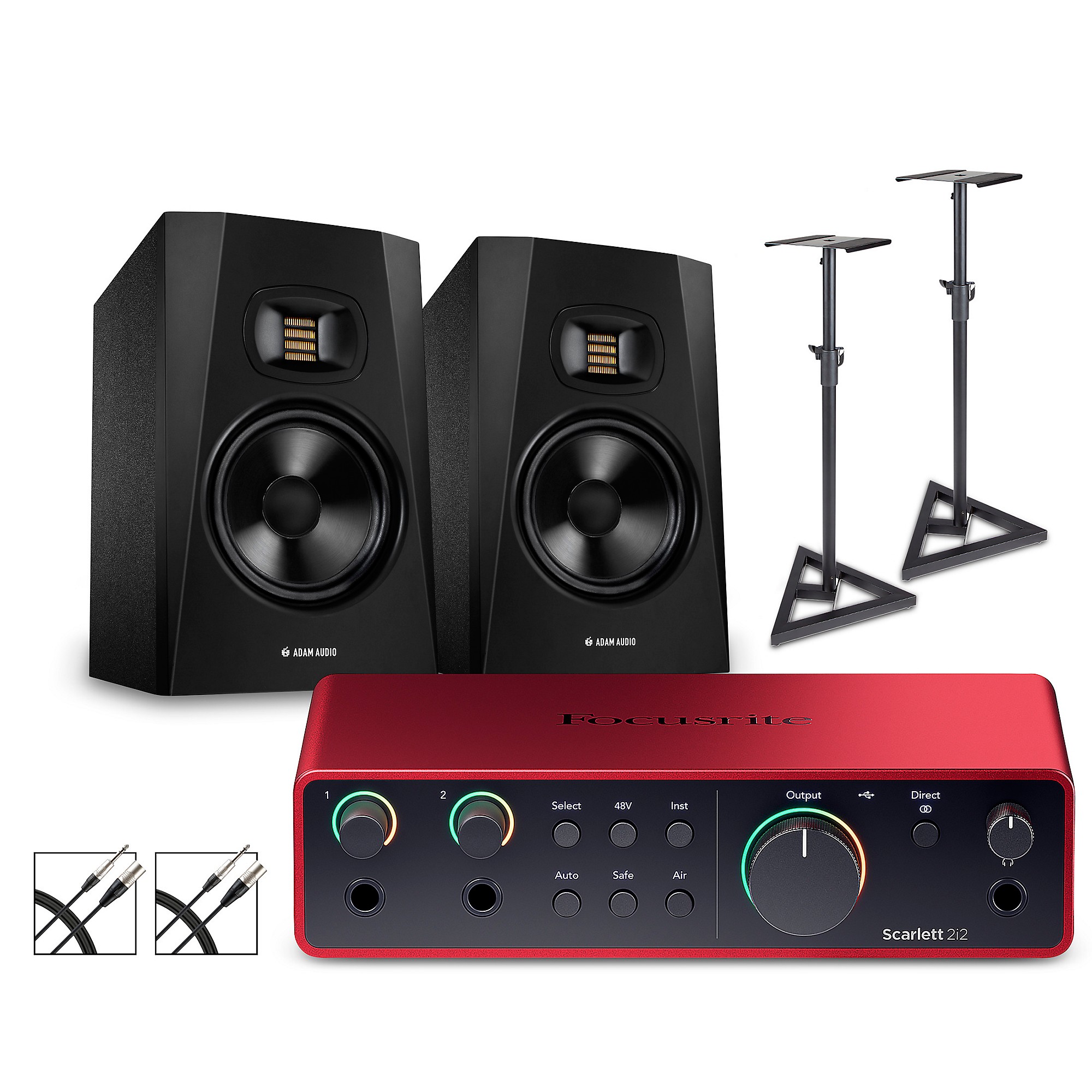 Focusrite Scarlett 2i2 Gen 4 with Adam Audio T-Series Studio