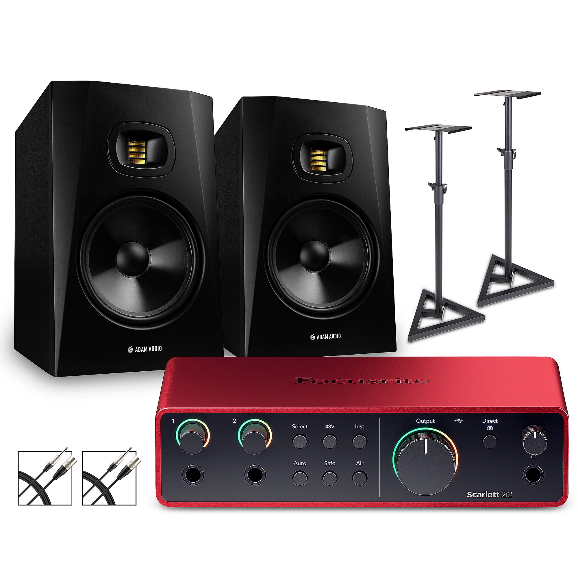 Focusrite Scarlett 2i2 Gen 4 With Adam Audio T-Series Studio