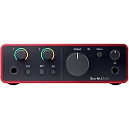 Focusrite Scarlett Solo Gen 4 with Yamaha HS Studio Monitor Pair & HS8S Subwoofer Bundle (Stands & Cables Included) HS8