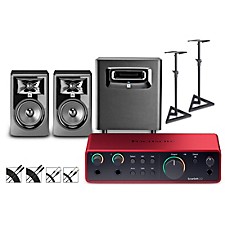 Focusrite Scarlett Solo Gen 4 with JBL 3 Series Studio