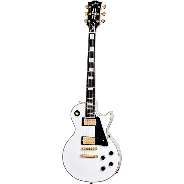 Epiphone Inspired by Gibson Custom Les Paul Custom Electric Guitar Alpine White