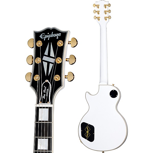 Epiphone Inspired by Gibson Custom Les Paul Custom Electric Guitar Alpine White