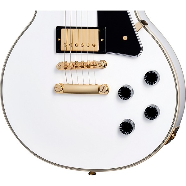 Epiphone Inspired by Gibson Custom Les Paul Custom Electric Guitar Alpine White