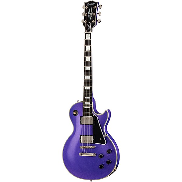Epiphone Inspired by Gibson Custom Les Paul Custom Electric Guitar - Amethyst Sparkle
