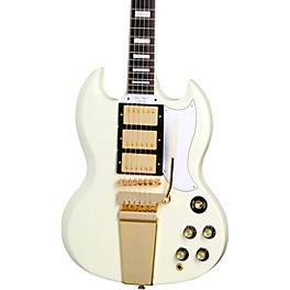 Epiphone Inspired by Gibson Custom 1963 Les Paul SG Custom With Maestro Vibrola Electric Guitar Classic White