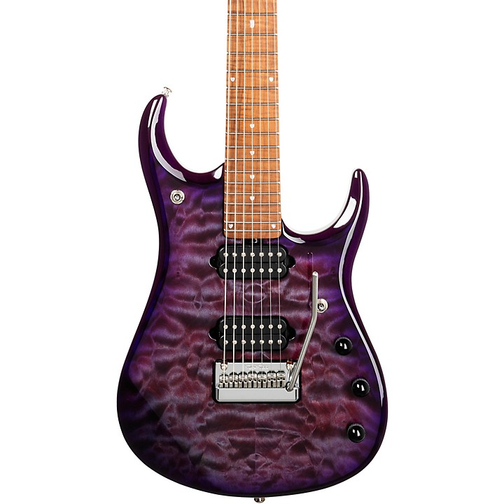 Platinum Ernie Ball Music Man JP15 7 String Electric Guitar Purple