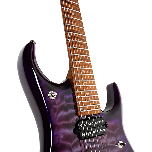 Ernie Ball Music Man JP15 7 String Electric Guitar Purple Nebula
