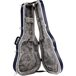Martin 640 Dreadnought Molded Acoustic Guitar Case Navy Blue Silver
