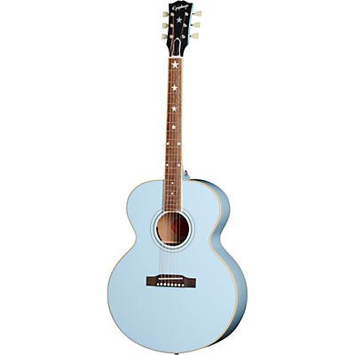 Epiphone Inspired By Gibson Custom J-180 Ls Acoustic-Electric Guitar Frost Blue for sale