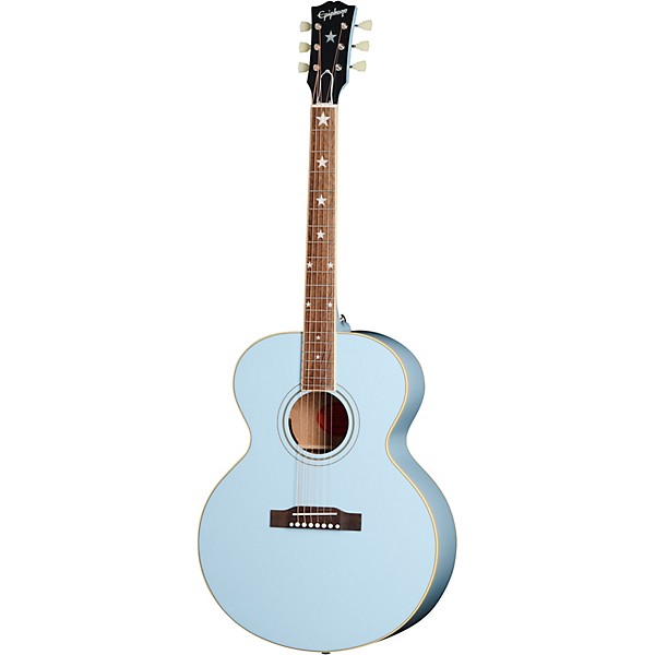 Open Box Epiphone Inspired by Gibson Custom J-180 LS Acoustic-Electric Guitar Level 2 Frost Blue 197881147082