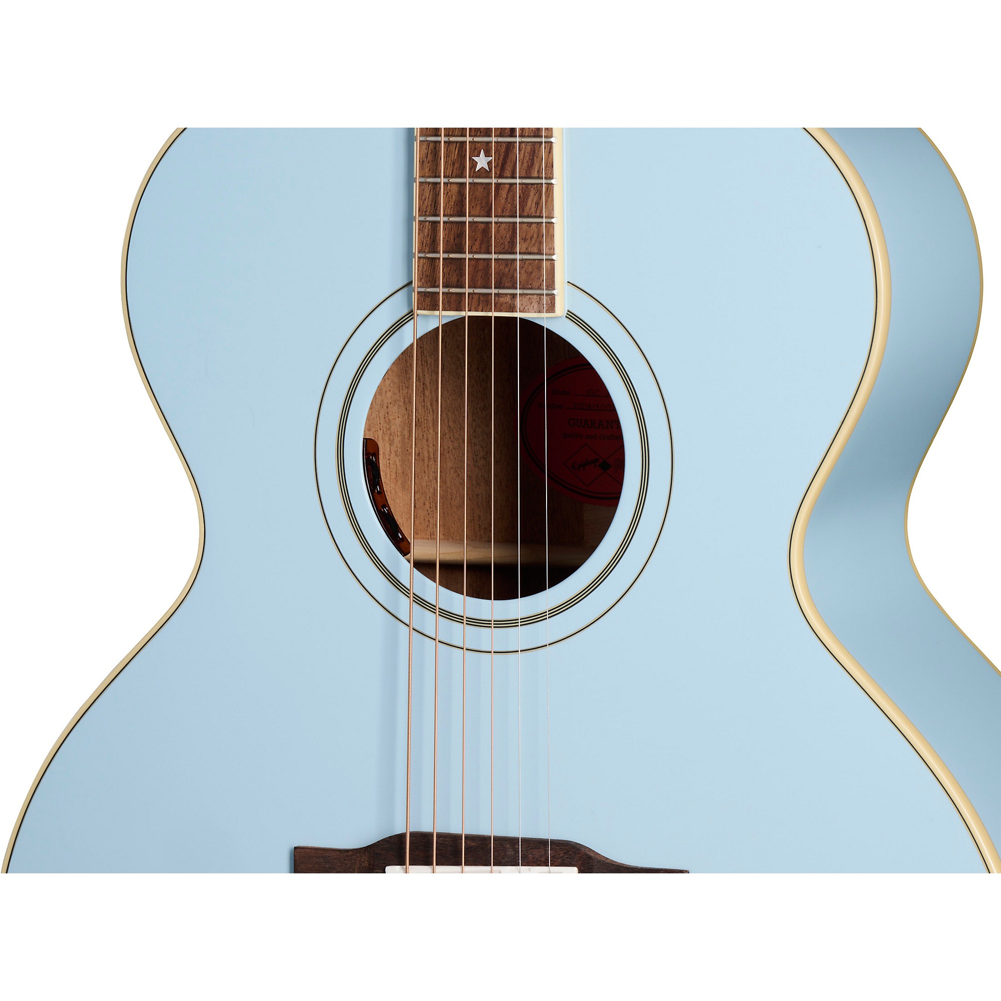 Epiphone Inspired by Gibson Custom J-180 LS Acoustic-Electric Guitar Frost  Blue | Guitar Center