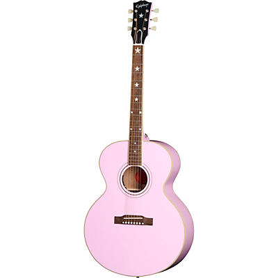 Epiphone Inspired By Gibson Custom J-180 Ls Acoustic-Electric Guitar Pink for sale