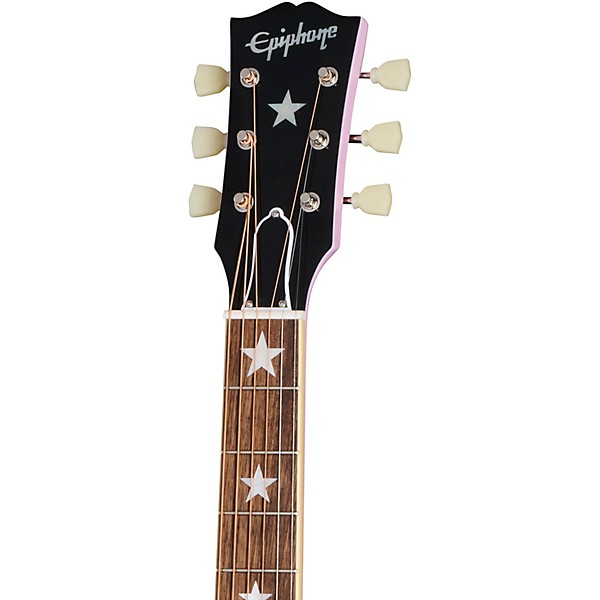 Epiphone Inspired by Gibson Custom J-180 LS Acoustic-Electric Guitar Pink