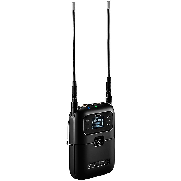 Shure SLXD15/85 Portable Digital Wireless Bodypack System with WL185 Lavalier Microphone - Band G58 Band H55
