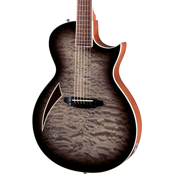 ESP LTD TL-6 Thinline Acoustic-Electric Guitar Charcoal Burst