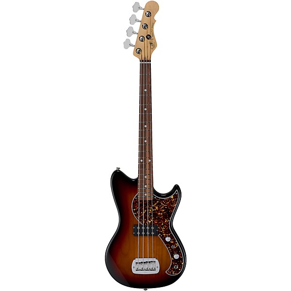 G&L Fullerton Deluxe Fallout Shortscale Electric Bass 3-Tone Sunburst