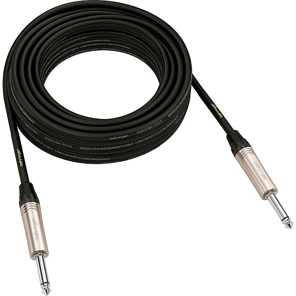 Behringer Gold Performance Straight to Straight Instrument Cable with 1/4" TS Connectors 32.8 ft. Black