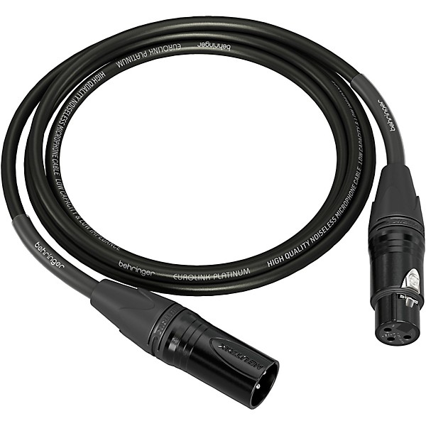 Behringer Platinum Performance Straight to Straight Microphone Cable with XLR Connectors 5 ft. Black