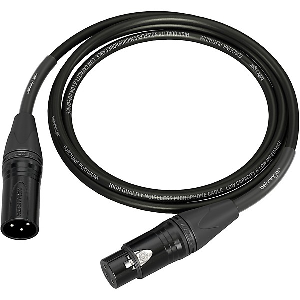 Behringer Platinum Performance Straight to Straight Microphone Cable with XLR Connectors 5 ft. Black