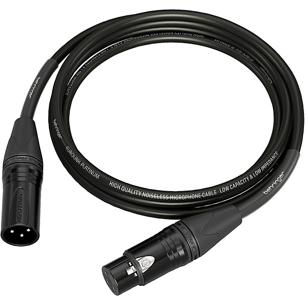 Behringer Platinum Performance Straight to Straight Microphone Cable with XLR Connectors 10 ft. Black