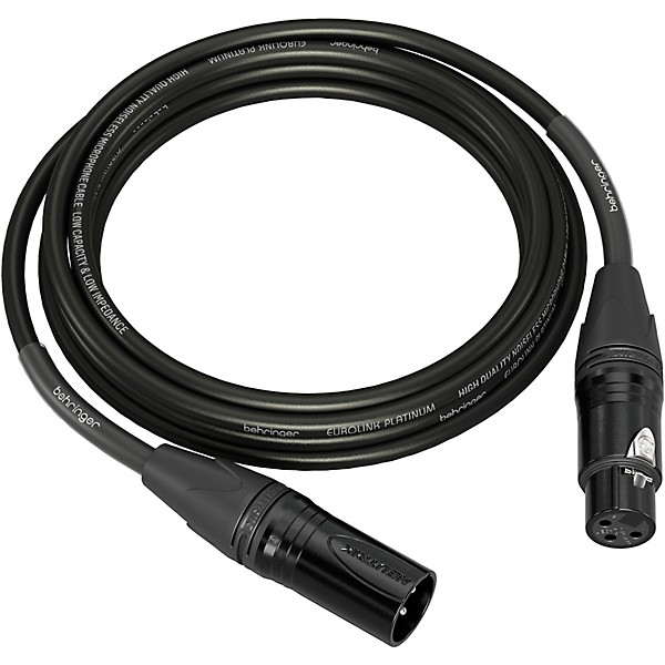 Behringer Platinum Performance Straight to Straight Microphone Cable with XLR Connectors 16 ft. Black