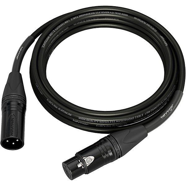 Behringer Platinum Performance Straight to Straight Microphone Cable with XLR Connectors 16 ft. Black