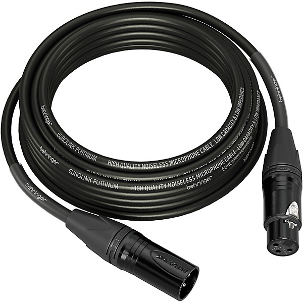 Behringer Platinum Performance Straight to Straight Microphone Cable with XLR Connectors 32.8 ft. Black