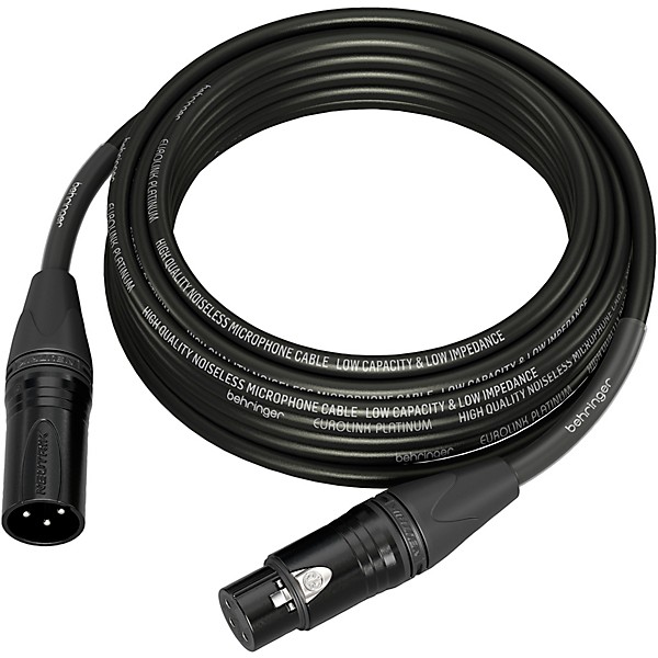 Behringer Platinum Performance Straight to Straight Microphone Cable with XLR Connectors 32.8 ft. Black