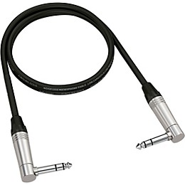 Behringer Gold Performance Instrument Patch Cable with 1/4" TRS Right Angled Connectors 3 ft. Black