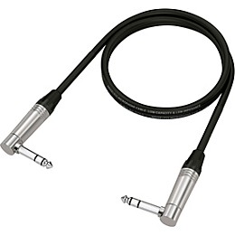 Behringer Gold Performance Instrument Patch Cable with 1/4" TRS Right Angled Connectors 3 ft. Black