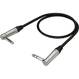 Behringer Gold Performance Instrument Patch Cable with 1/4" TRS Right Angled Connectors 2 ft. Black