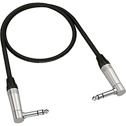 Behringer Gold Performance Instrument Patch Cable with 1/4" TRS Right Angled Connectors 2 ft. Black