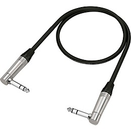 Behringer Gold Performance Instrument Patch Cable with 1/4" TRS Right Angled Connectors 2 ft. Black