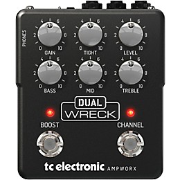 TC Electronic Ampworx Dual Wreck Preamp Pedal Black