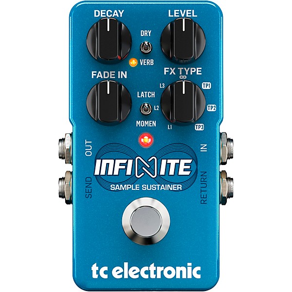 TC Electronic Infinite Sample Sustainer Effects Pedal Blue