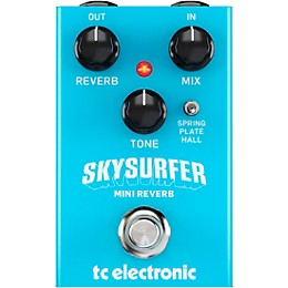 TC Electronic Skysurfer Mini Reverb Effects Pedal Sky Blue