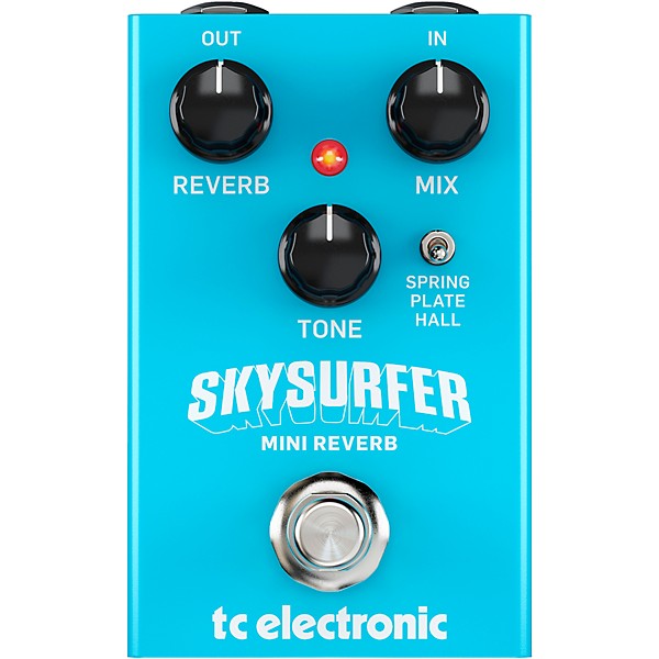 TC Electronic Skysurfer Mini Reverb Effects Pedal Sky Blue