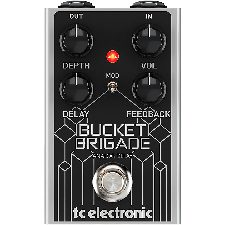 TC Electronic Bucket Brigade Analog Delay Effects Pedal Black and
