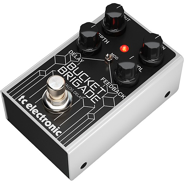 TC Electronic Bucket Brigade Analog Delay Effects Pedal Black and Silver