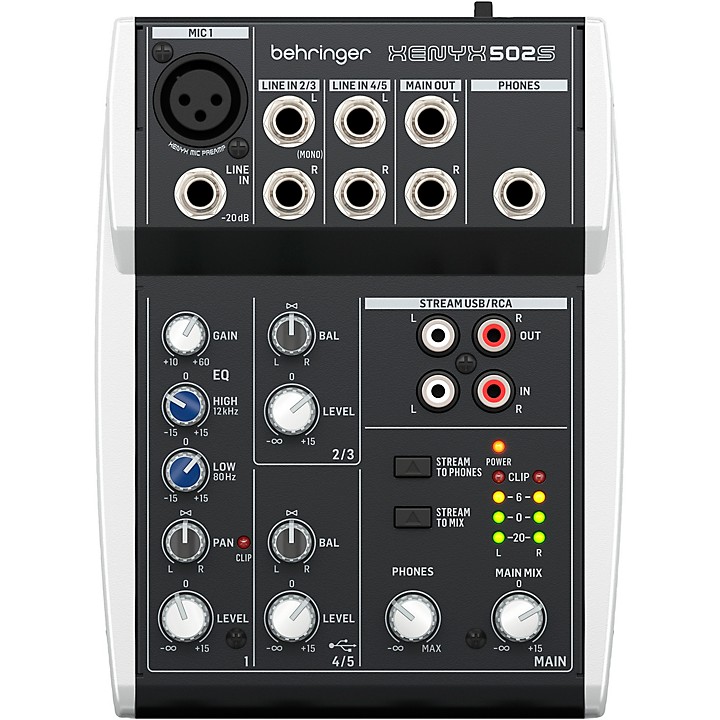 Behringer XENYX 502S 5-Channel Analog Mixer With USB | Guitar Center