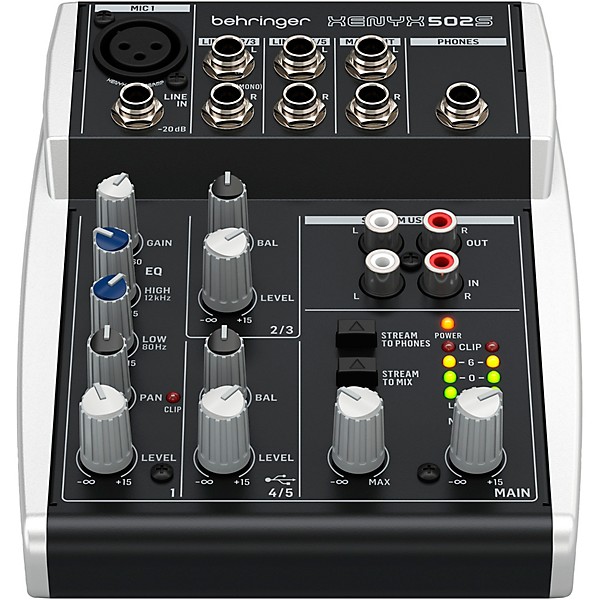 Behringer XENYX 502S 5-Channel Analog Mixer With USB