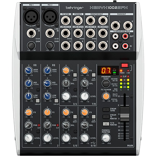 Behringer XENYX 1002SFX 10-Channel Analog Mixer With USB