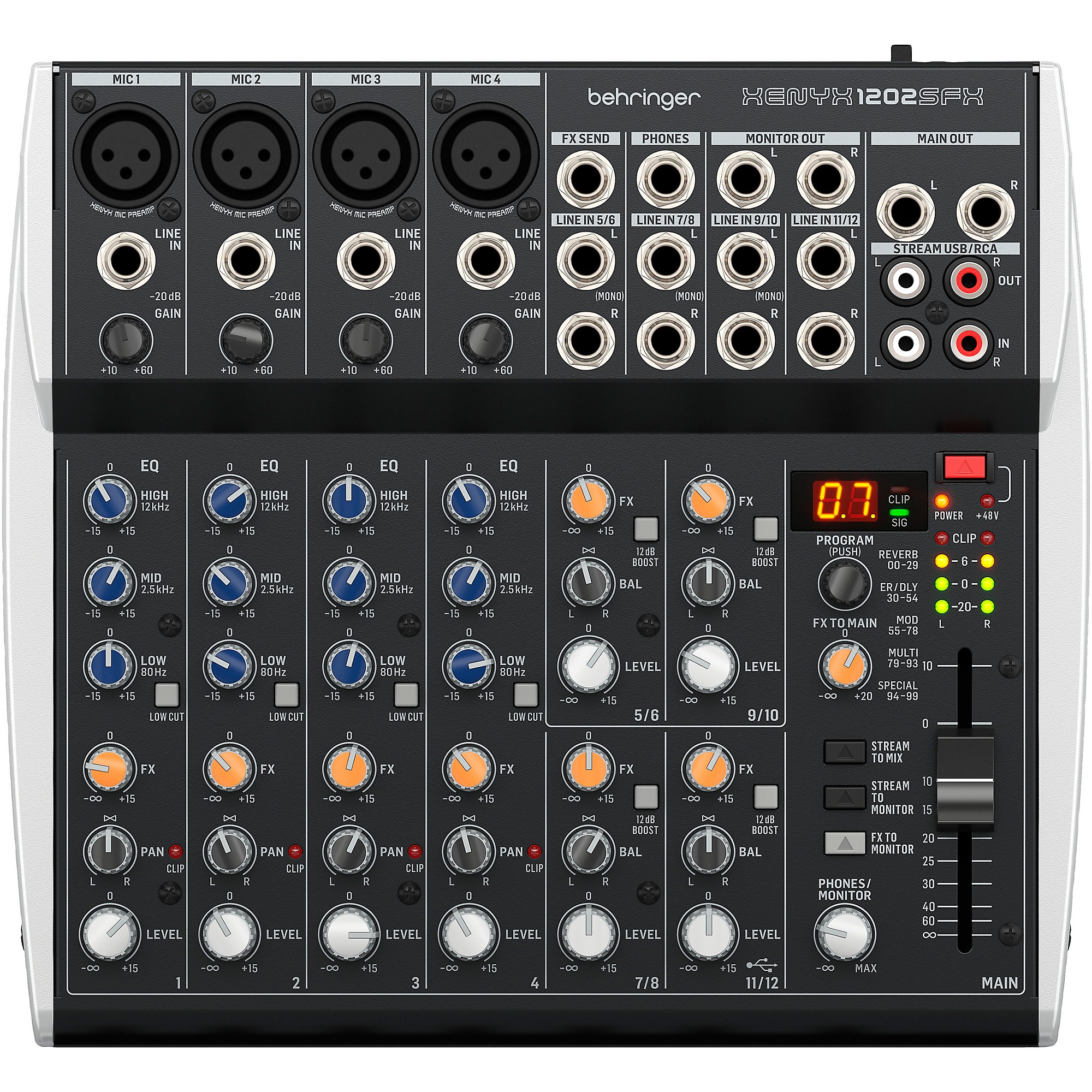Behringer XENYX 1202SFX 12-Channel Analog Mixer With USB