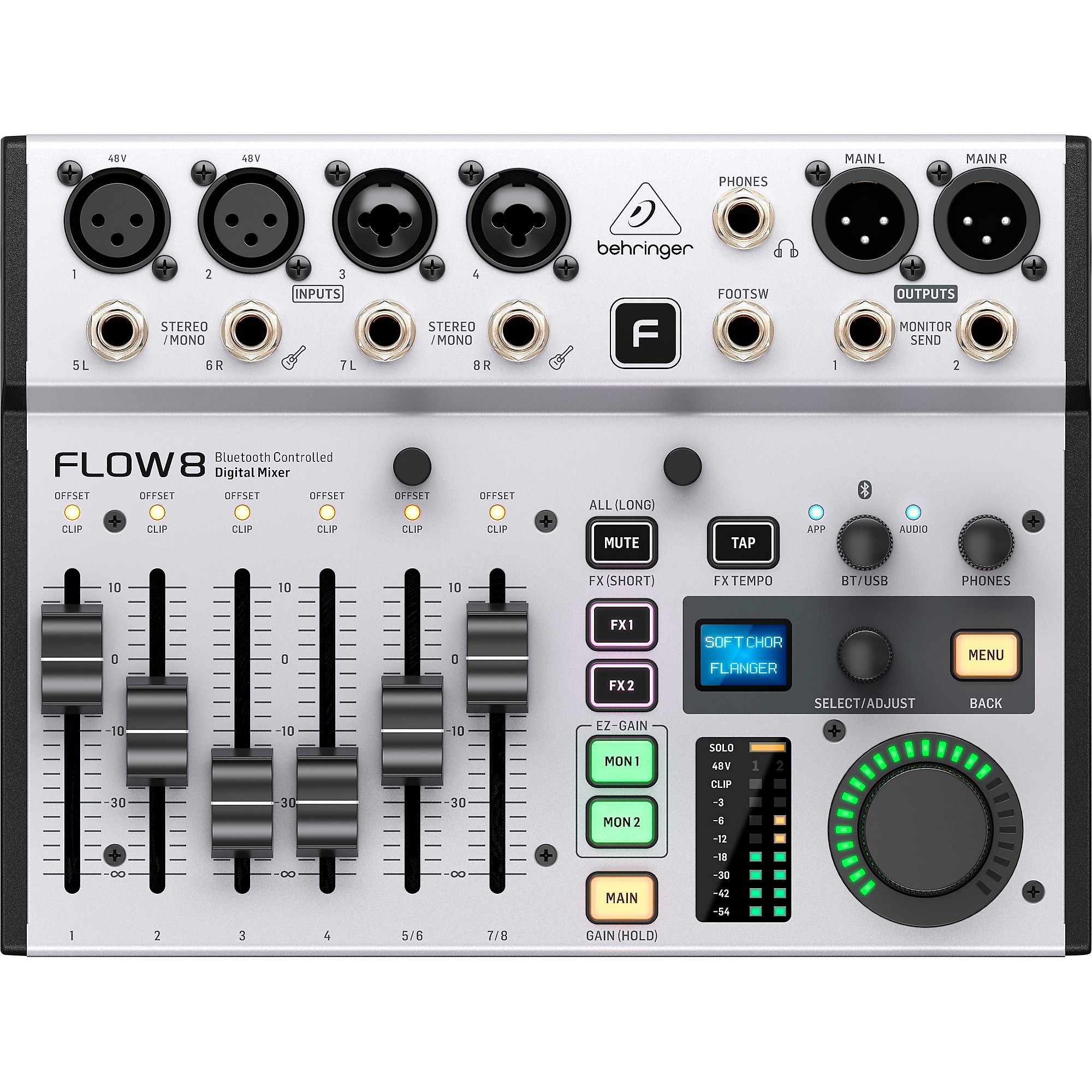 【ほぼ新品】Behringer FLOW8 デジタルミキサー 8チャンネル Behringer - FLOW 8 8-Channel Bluetooth Controlled Digital Mixer