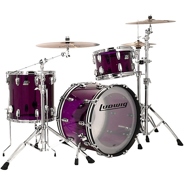 Ludwig Vistalite 3-Piece Fab Shell Pack With 22" Bass Drum Purple