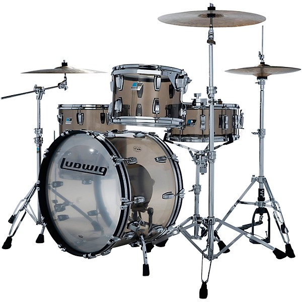 Ludwig Vistalite 3-Piece Fab Shell Pack With 22" Bass Drum Bronze