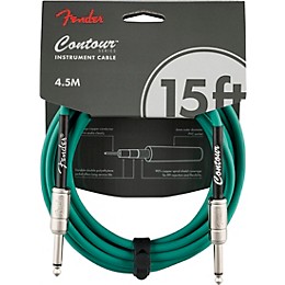 Fender Straight to Straight Instrument Contour Cable 15 ft. Sherwood Green