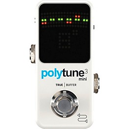 TC Electronic PolyTune 3 Polyphonic Mini Pedal Tuner White TC Electronic PolyTune 3 Polyphonic Mini Pedal Tuner White