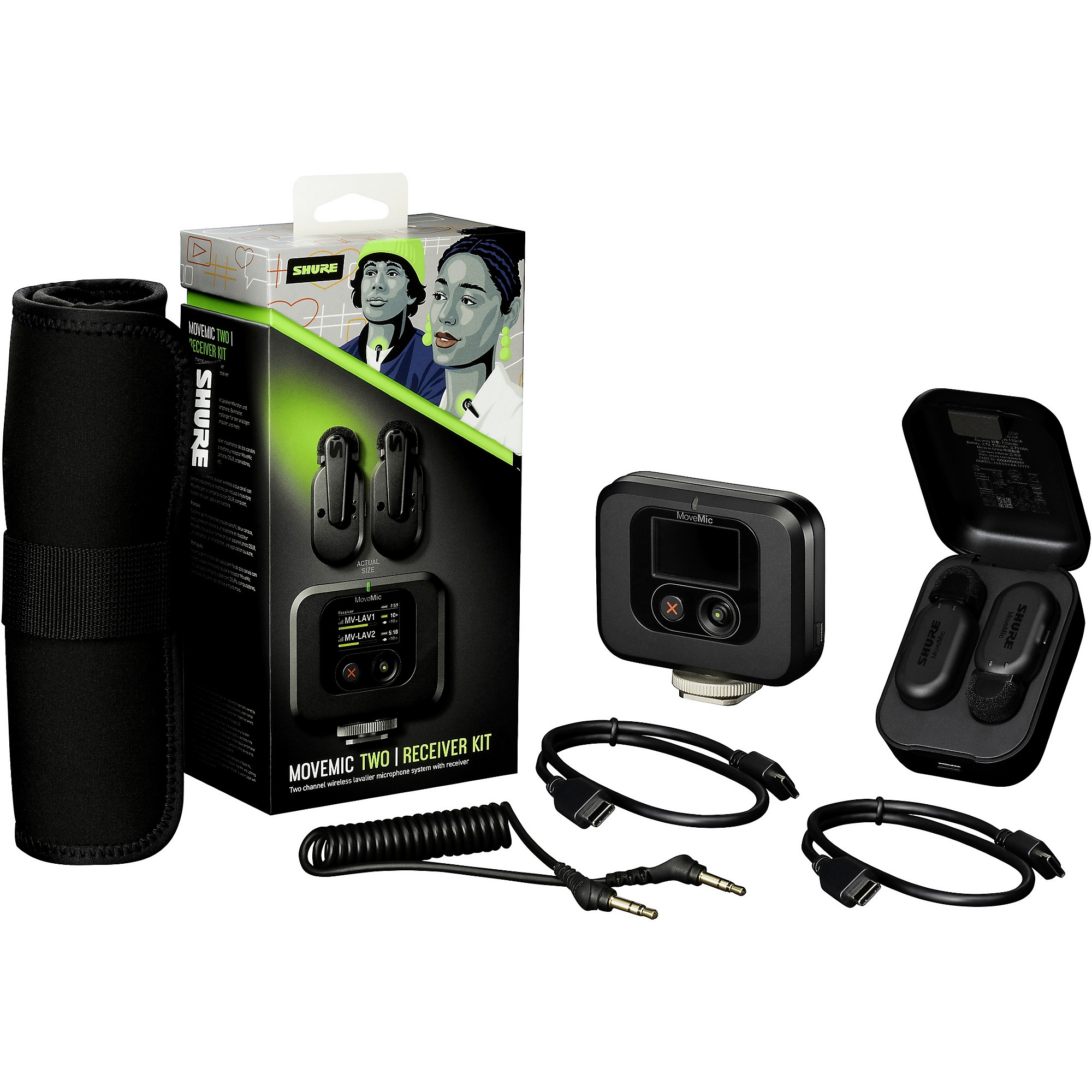 Shure MoveMic Kit Two-Channel Wireless Lavalier Microphone System